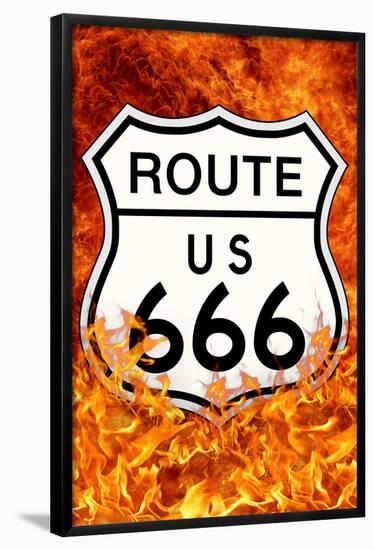 Route 666 Highway to Hell-null-Framed Poster