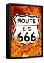 Route 666 Highway to Hell-null-Framed Stretched Canvas