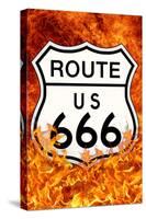 Route 666 Highway to Hell-null-Stretched Canvas