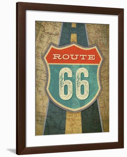 Route 66-Renee Pulve-Framed Art Print