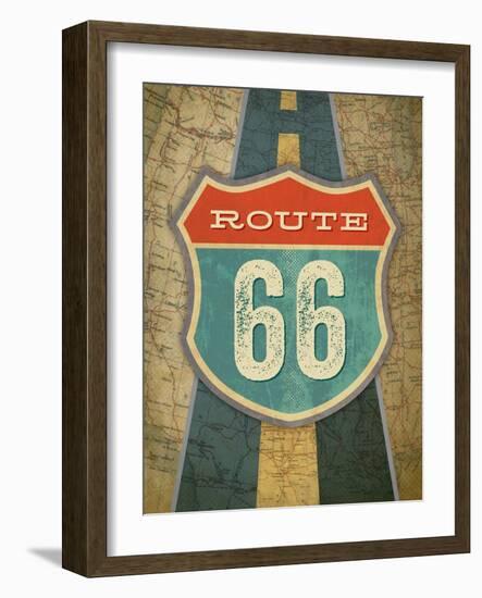 Route 66-Renee Pulve-Framed Art Print