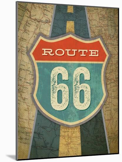 Route 66-Renee Pulve-Mounted Art Print