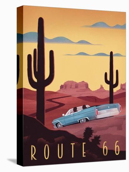 Route 66-Martin Wickstrom-Stretched Canvas