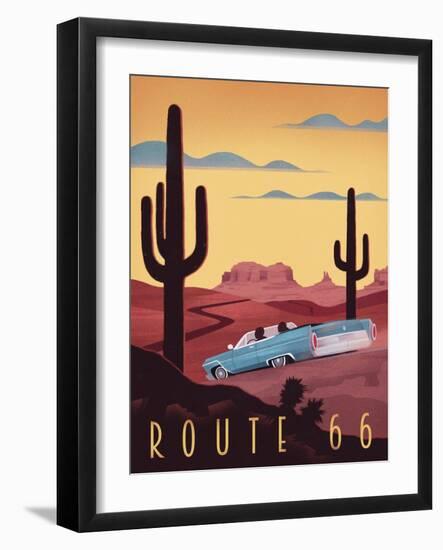 Route 66-Martin Wickstrom-Framed Giclee Print