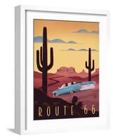 Route 66-Martin Wickstrom-Framed Giclee Print