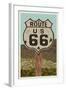 Route 66-Lantern Press-Framed Art Print