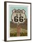 Route 66-Lantern Press-Framed Art Print