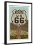 Route 66-Lantern Press-Framed Art Print
