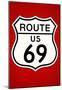Route 69 Highway Sign Poster Print-null-Mounted Poster