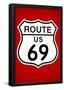 Route 69 Highway Sign Poster Print-null-Framed Poster