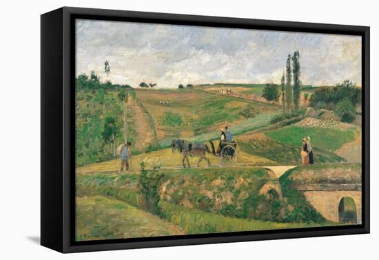 Route d'Ennery-Camille Pissarro-Framed Stretched Canvas