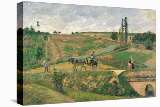 Route d'Ennery-Camille Pissarro-Stretched Canvas