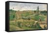 Route d'Ennery-Camille Pissarro-Framed Stretched Canvas