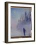 Route D'hiver. Peinture De Youri Ilyich Repin (1877-1954), Huile Sur Bois, 1931. Art Russe, 20E Sie-Ilya Efimovich Repin-Framed Giclee Print