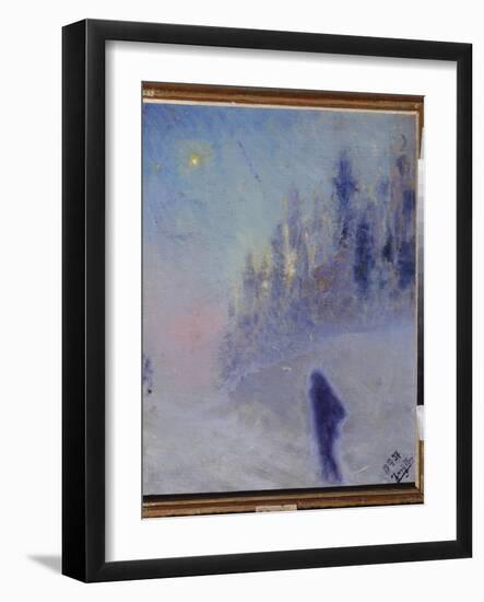 Route D'hiver. Peinture De Youri Ilyich Repin (1877-1954), Huile Sur Bois, 1931. Art Russe, 20E Sie-Ilya Efimovich Repin-Framed Giclee Print