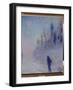 Route D'hiver. Peinture De Youri Ilyich Repin (1877-1954), Huile Sur Bois, 1931. Art Russe, 20E Sie-Ilya Efimovich Repin-Framed Giclee Print