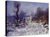 Route de Giverny en Hiver, 1885-Claude Monet-Stretched Canvas