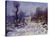 Route de Giverny en Hiver, 1885-Claude Monet-Stretched Canvas