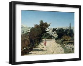 Route De La Gineste, Near Marseilles, 1859-Paul Camille Guigou-Framed Giclee Print