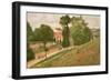 Route De Saint-Antoine À L'hermitage, Pontoise, 1875 (Oil on Canvas)-Camille Pissarro-Framed Giclee Print