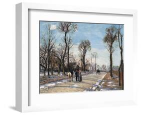 Route De Versailles, Louveciennes, Winter Sun and Snow, C. 1870-Camille Pissarro-Framed Giclee Print