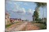 Route De Versailles, Rocquencourt, 1871-Camille Pissarro-Mounted Giclee Print