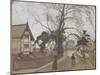 Route des environs de Londres avec chalet à gauche-Camille Pissarro-Mounted Giclee Print