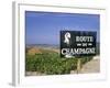 Route Du Champagne Sign, Near Epernay, Marne, Champagne Ardenne, France-Michael Busselle-Framed Photographic Print