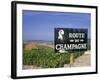 Route Du Champagne Sign, Near Epernay, Marne, Champagne Ardenne, France-Michael Busselle-Framed Photographic Print