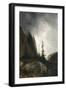 Route du Grimsel, canton de Berne dit aussi Un orage dans les montagnes-Alexandre Calame-Framed Giclee Print