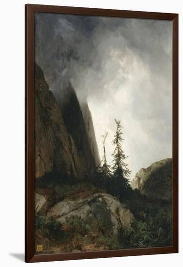 Route du Grimsel, canton de Berne dit aussi Un orage dans les montagnes-Alexandre Calame-Framed Giclee Print