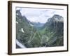 Route from Andalsnes to Geiranger, Trollstigen Road, Western Fiordlands, Norway, Scandinavia-Tony Waltham-Framed Photographic Print