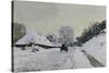 Route in the Snow near Honfleur, c.1867-Claude Monet-Stretched Canvas