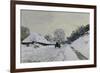 Route in the Snow near Honfleur, c.1867-Claude Monet-Framed Giclee Print