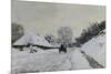 Route in the Snow near Honfleur, c.1867-Claude Monet-Mounted Giclee Print