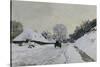 Route in the Snow near Honfleur, c.1867-Claude Monet-Stretched Canvas