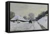 Route in the Snow near Honfleur, c.1867-Claude Monet-Framed Stretched Canvas