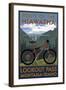 Route of the Hiawatha St. Regist, Montana - Mountain Bike Scene-Lantern Press-Framed Art Print