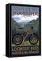 Route of the Hiawatha St. Regist, Montana - Mountain Bike Scene-Lantern Press-Framed Stretched Canvas