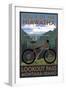 Route of the Hiawatha St. Regist, Montana - Mountain Bike Scene-Lantern Press-Framed Art Print