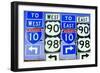 Route Signs, Mobile, Alabama-Natalie Tepper-Framed Photo