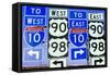 Route Signs, Mobile, Alabama-Natalie Tepper-Framed Stretched Canvas