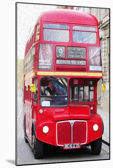 Routemaster Bus-Tosh-Mounted Art Print