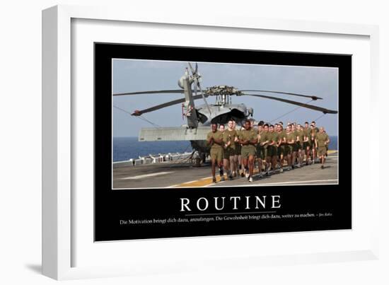 Routine: Motivationsposter Mit Inspirierendem Zitat-null-Framed Photographic Print