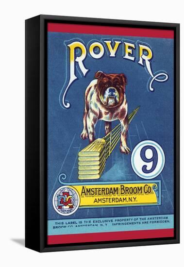 Rover 9 Broom Label-null-Framed Stretched Canvas