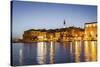 Rovinj, Croatia, Europe. View of the City at Dusk from the Harbour-Francesco Riccardo Iacomino-Stretched Canvas