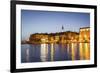 Rovinj, Croatia, Europe. View of the City at Dusk from the Harbour-Francesco Riccardo Iacomino-Framed Photographic Print