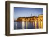 Rovinj, Croatia, Europe. View of the City at Dusk from the Harbour-Francesco Riccardo Iacomino-Framed Photographic Print