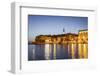 Rovinj, Croatia, Europe. View of the City at Dusk from the Harbour-Francesco Riccardo Iacomino-Framed Photographic Print