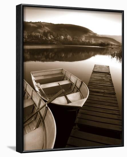 Row Boat Awaits-Danita Delimont-Framed Art Print